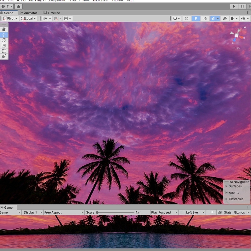 【3D環境・ワールド】夕暮れのビーチ Skyboxマテリアル unityパッケージ