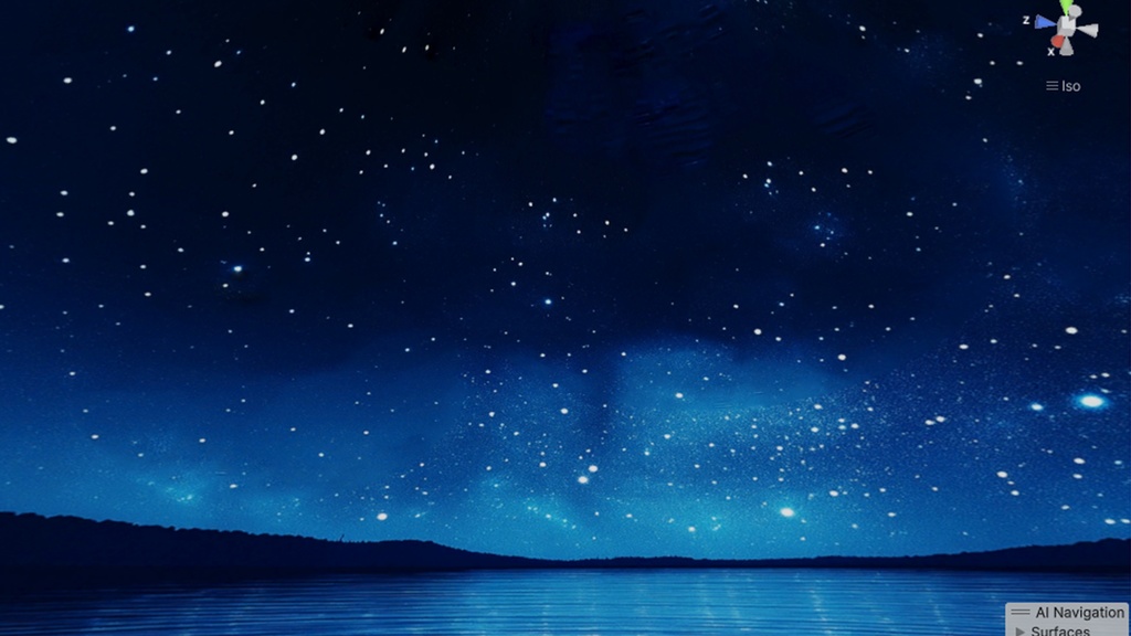 【3D環境・ワールド】湖畔の夜 Skyboxマテリアル unityパッケージ