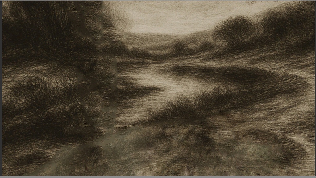 【3D環境・ワールド】リトグラフな風景 Skyboxマテリアル unityパッケージ