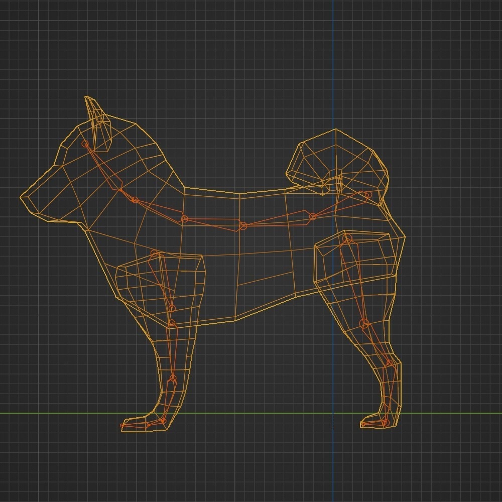 【3Dキャラクター】豆柴(ローポリ)