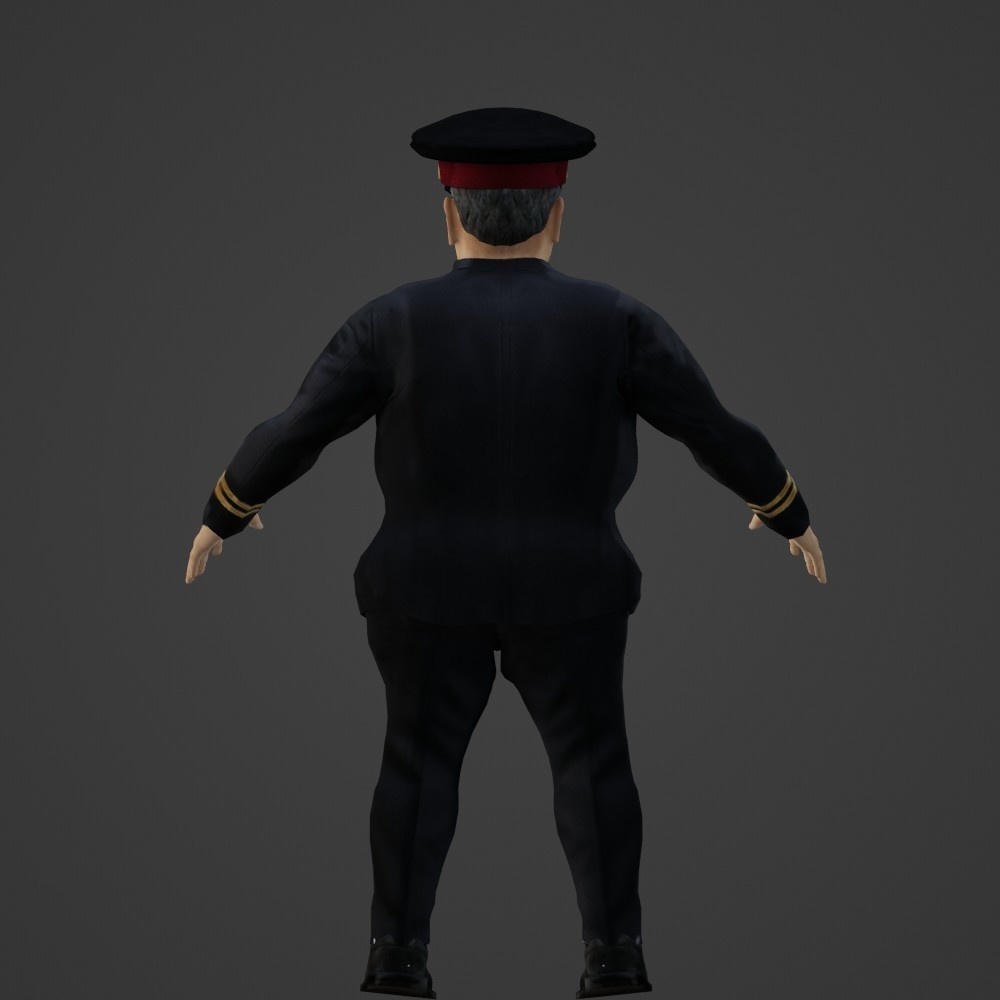 【3Dキャラクター】駅員のおいちゃん