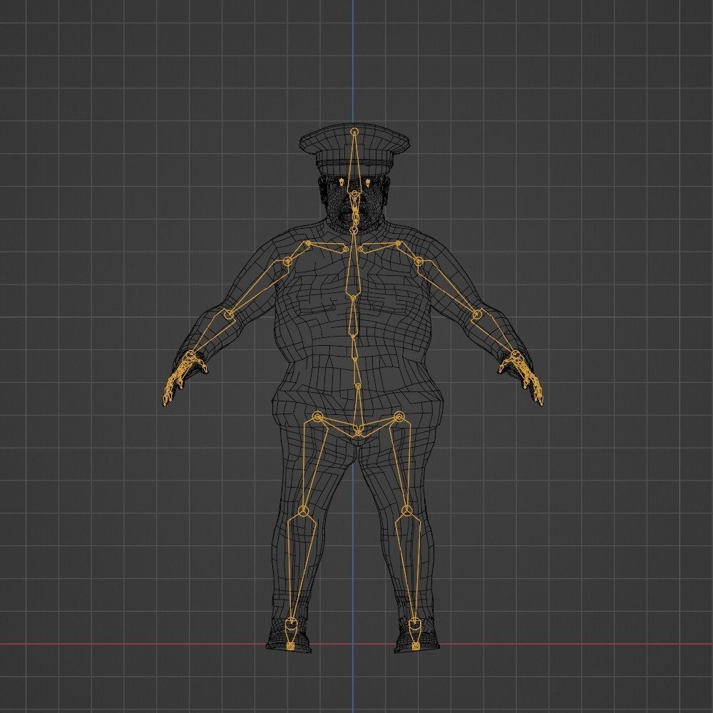 【3Dキャラクター】駅員のおいちゃん