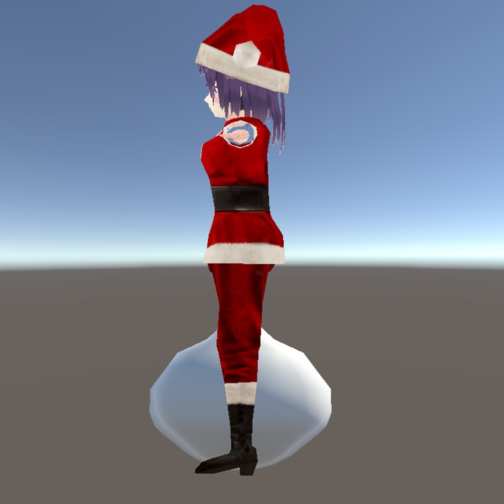 【3Dキャラクター】ローポリ・サンタ子