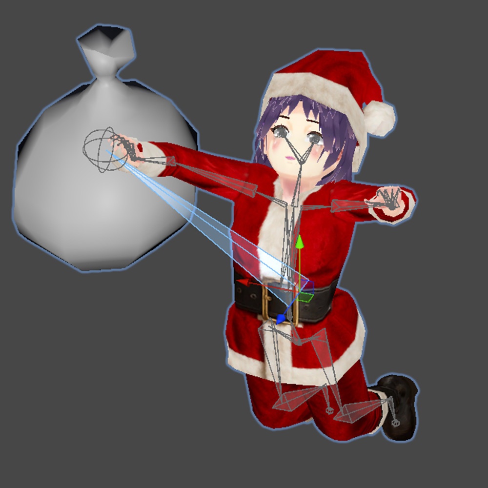 【3Dキャラクター】ローポリ・サンタ子