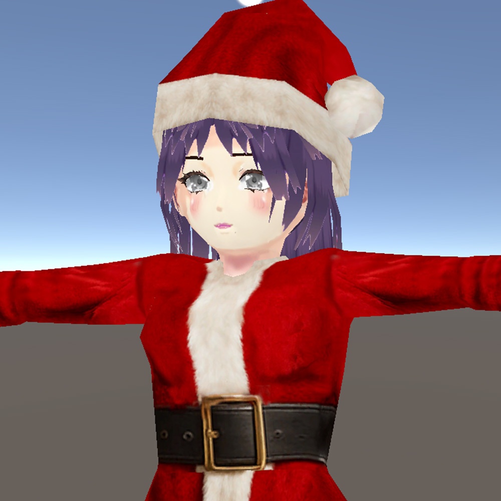 【3Dキャラクター】ローポリ・サンタ子