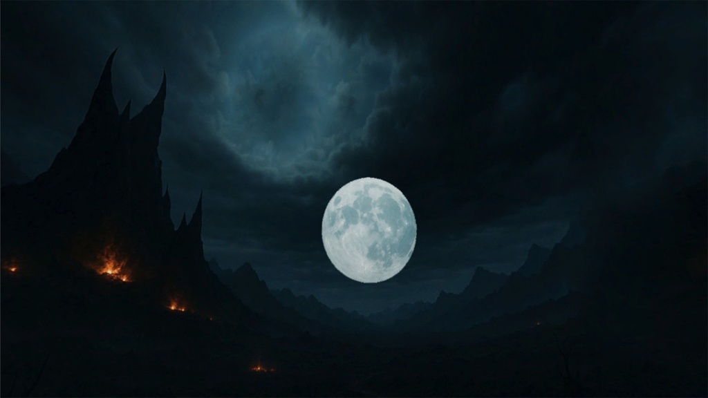 【3D環境・ワールド】魔月の彼方 Skyboxマテリアル unityパッケージ