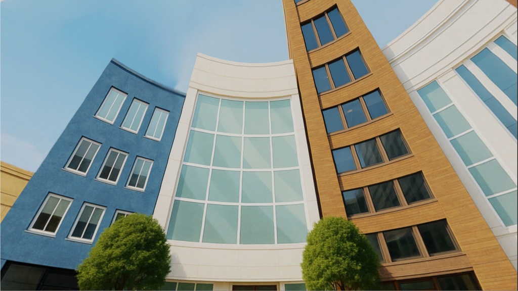 【3D環境・ワールド】オフィス街 Skyboxマテリアル unityパッケージ