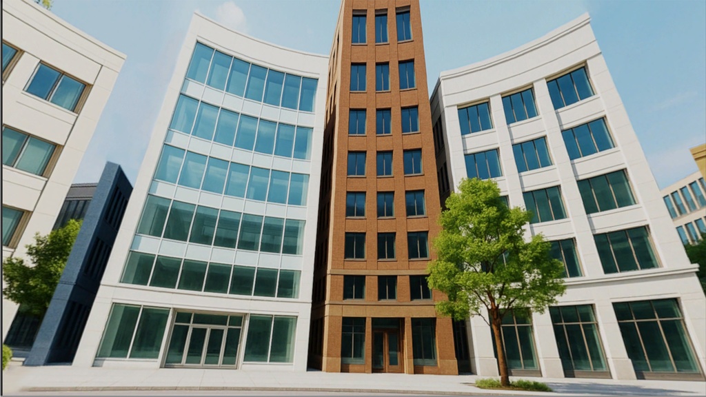 【3D環境・ワールド】オフィス街 Skyboxマテリアル unityパッケージ