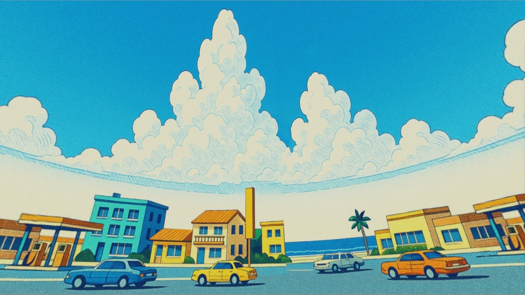 【3D環境・ワールド】夏色レトロ Skyboxマテリアル unityパッケージ