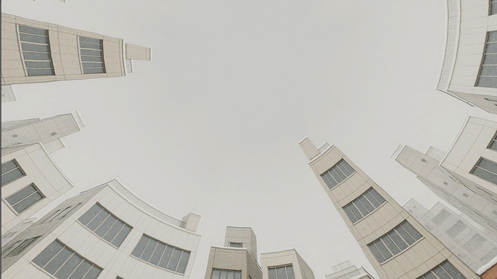 【3D環境・ワールド】雪の積もるオフィス街 Skyboxマテリアル unityパッケージ