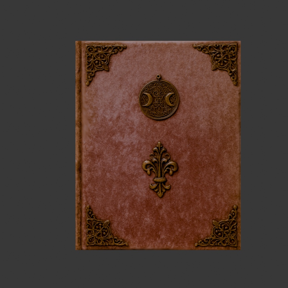 【3D小道具・武器】魔法経典(ローポリ)