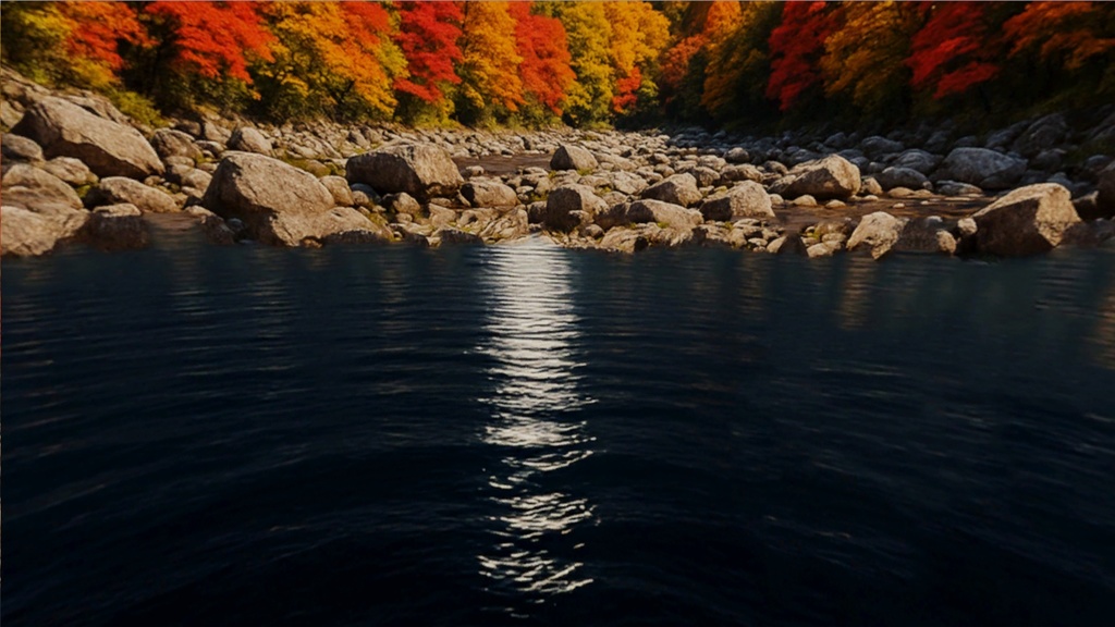 【3D環境・ワールド】秋の河原キャンプ Skyboxマテリアル unityパッケージ