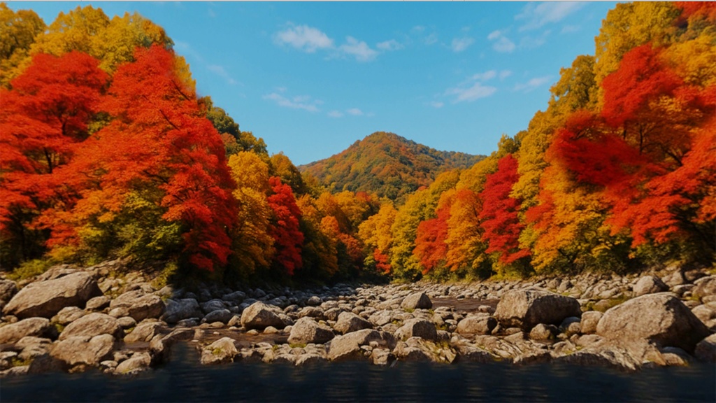 【3D環境・ワールド】秋の河原キャンプ　Skyboxマテリアル unityパッケージ