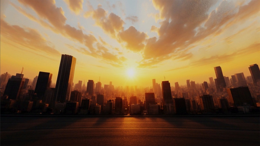 【3D環境・ワールド】いつかの朝焼けパート2(湾岸スカイライン)　Skyboxマテリアル