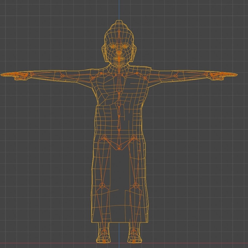 【3Dキャラクター】開運!大仏兄さん(ローポリ)