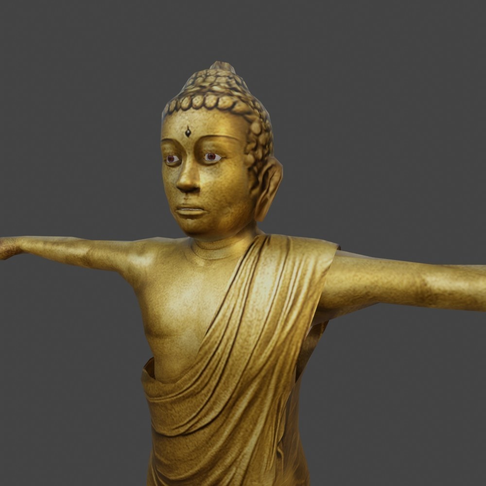 【3Dキャラクター】開運!大仏兄さん(ローポリ)