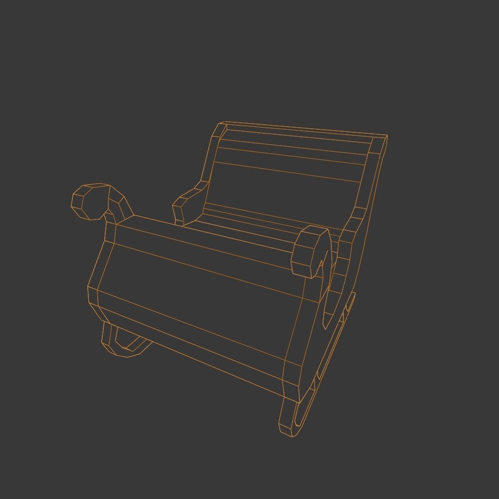 【3D小道具】ソリ(ローポリ)