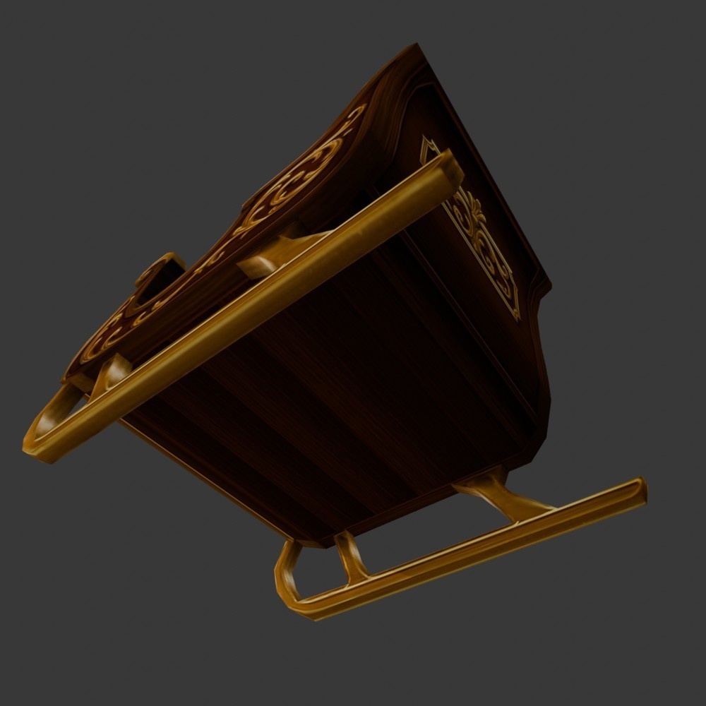 【3D小道具】ソリ(ローポリ)