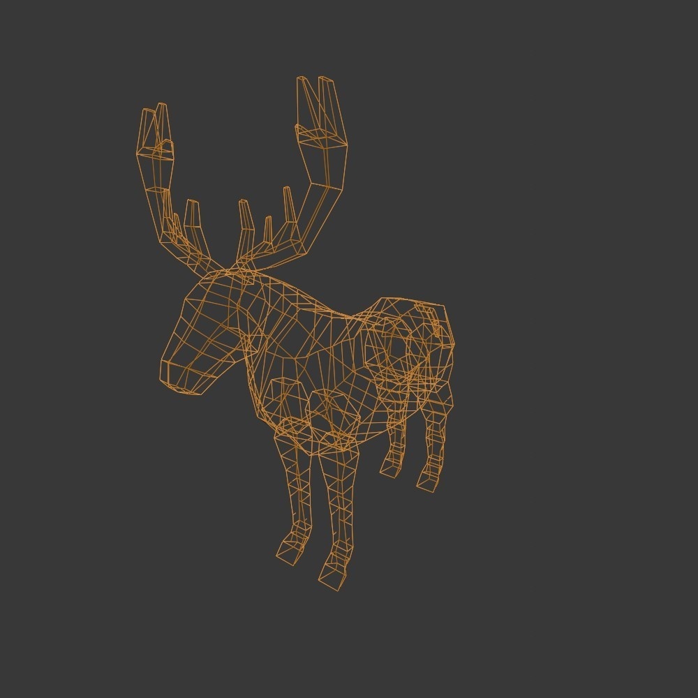 【3D小道具】トナカイさん(ローポリ)