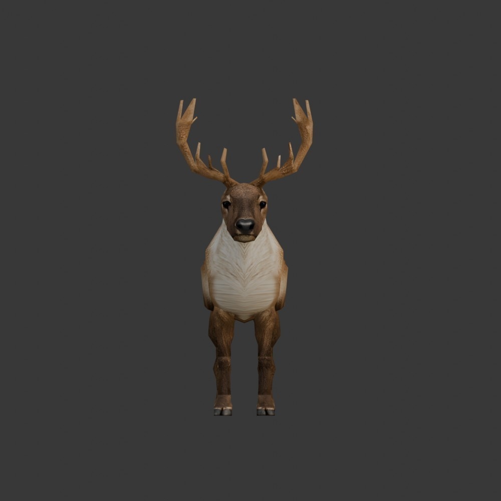【3D小道具】トナカイさん(ローポリ)