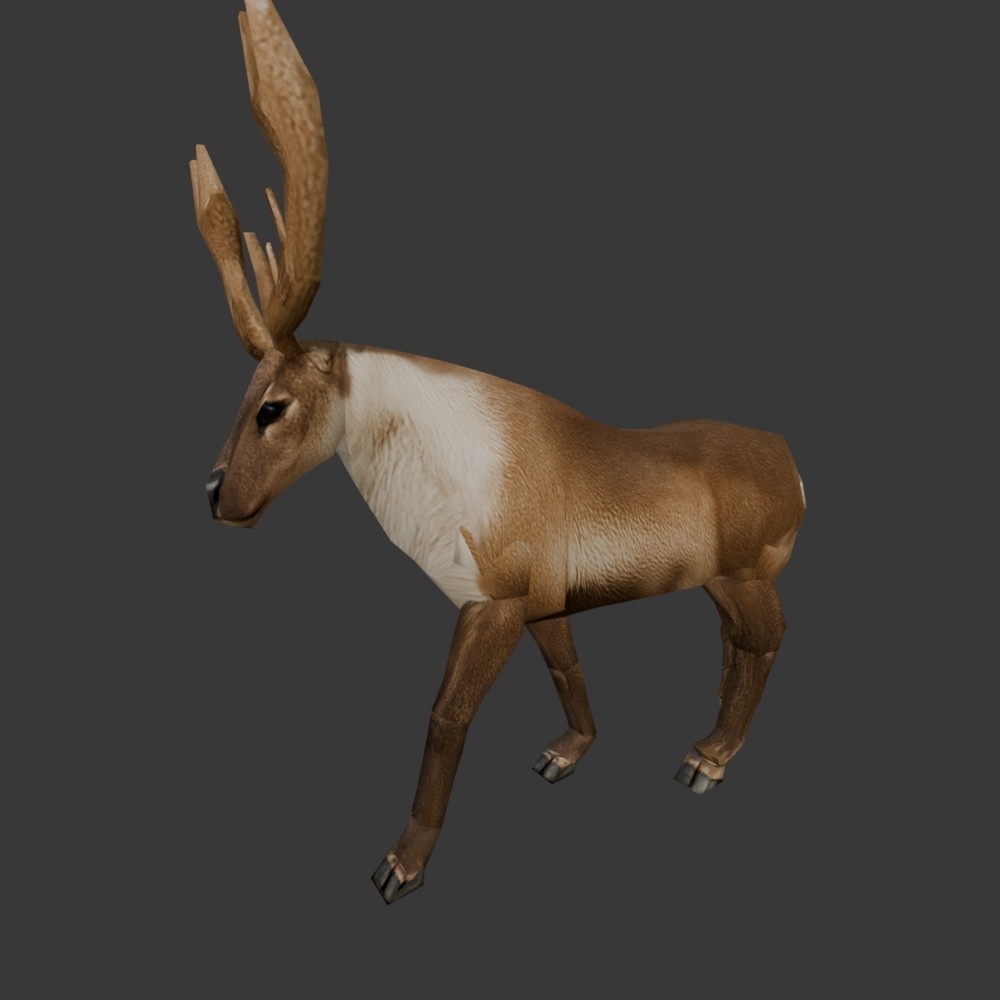 【3D小道具】トナカイさん(ローポリ)