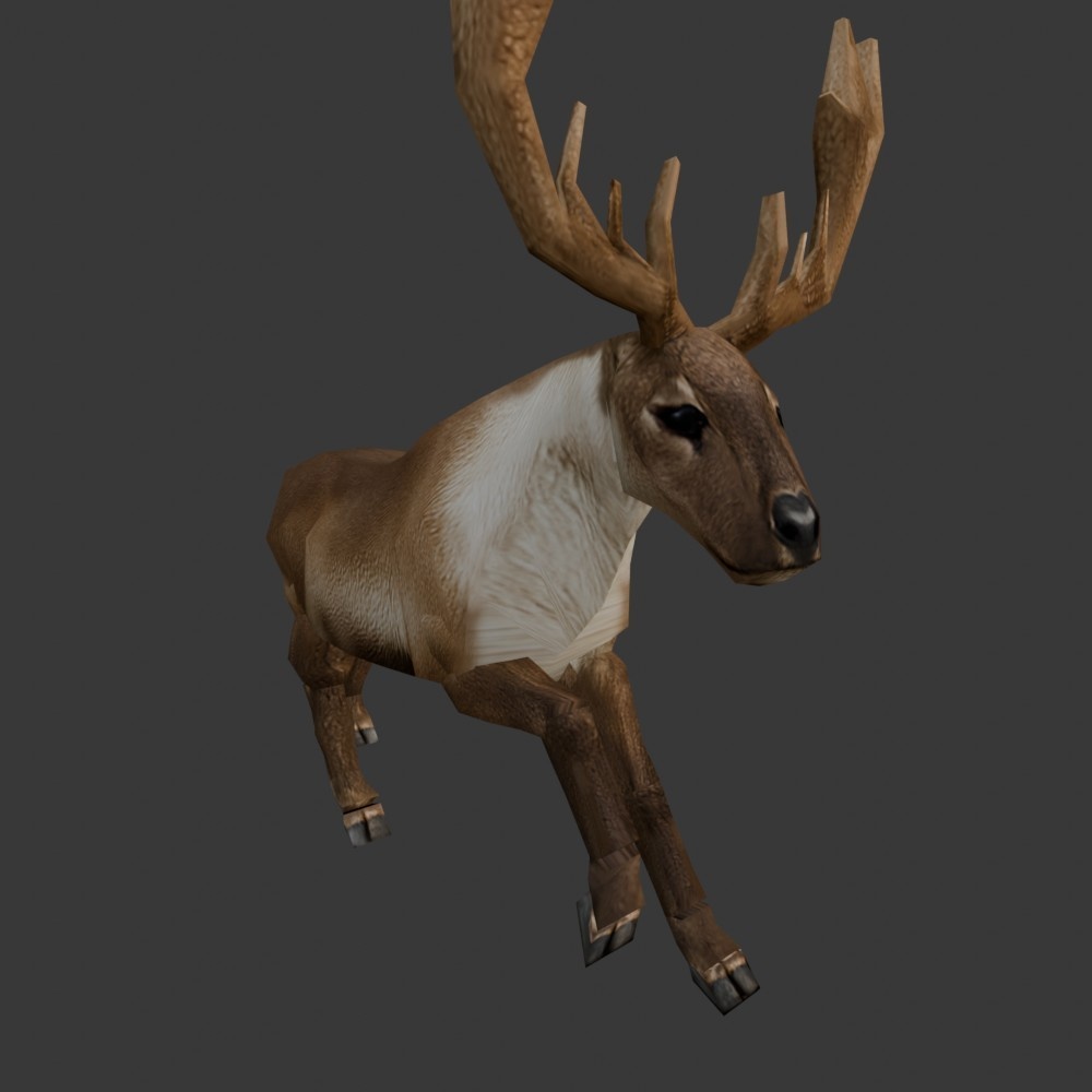 【3D小道具】トナカイさん(ローポリ)