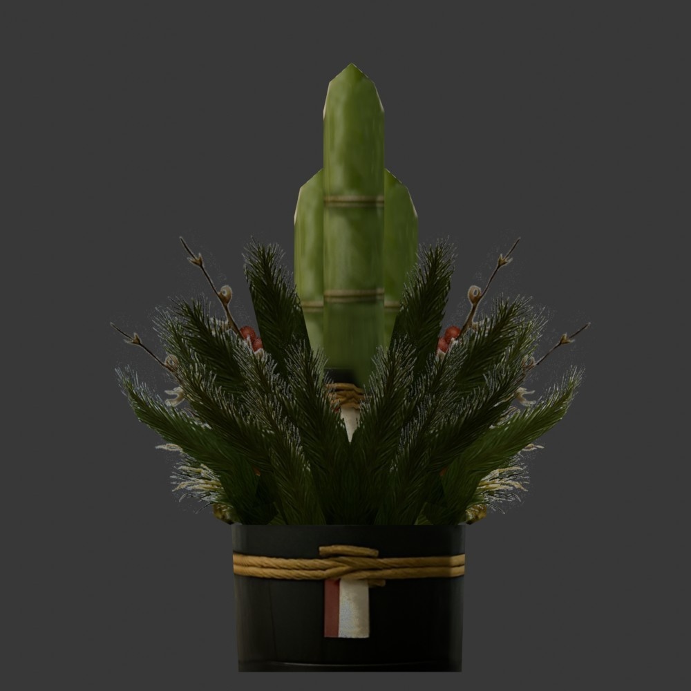 【3D小道具】かどまつ(ローポリ)