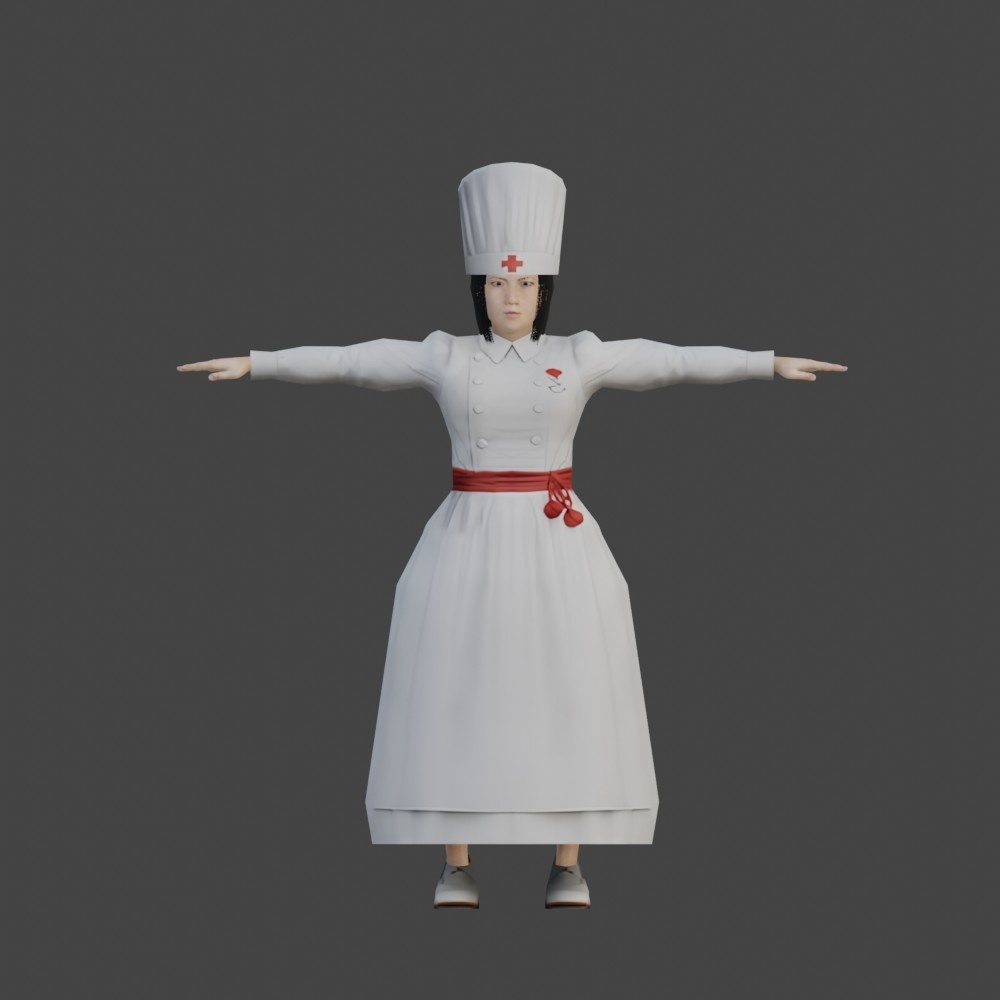 【3Dキャラクター】明治時代のナース