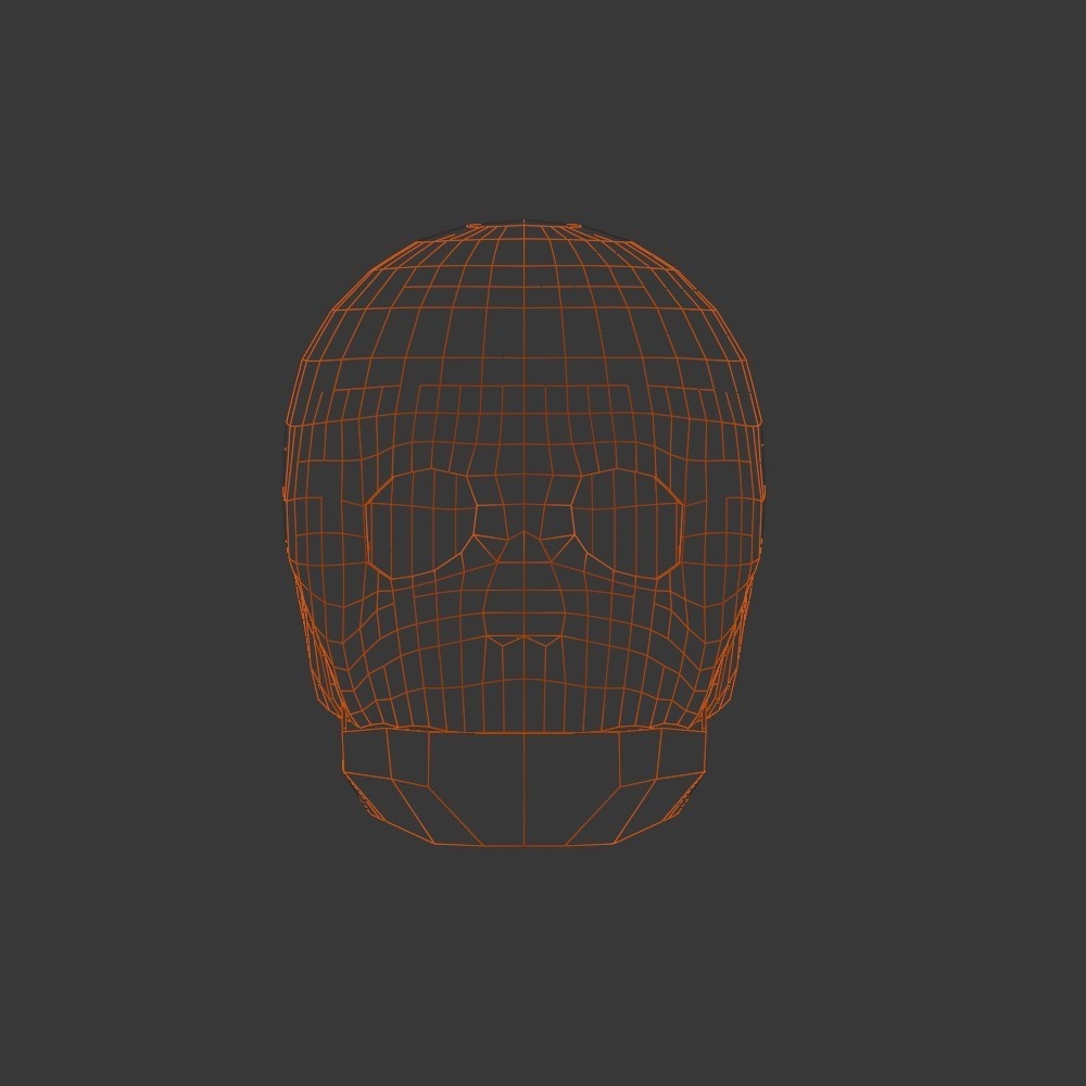 【3D小道具】古びた頭蓋骨(ローポリ)