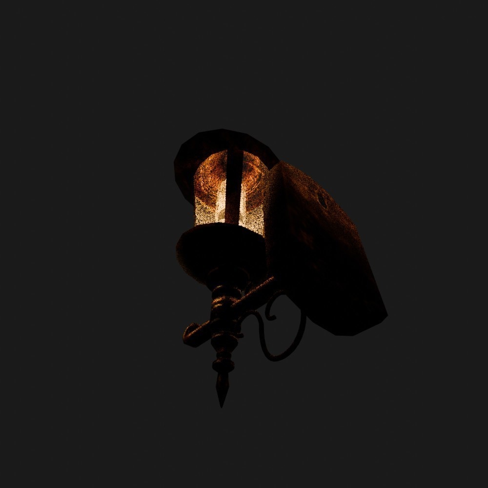 【3D小道具】レトロ街灯(ローポリ)