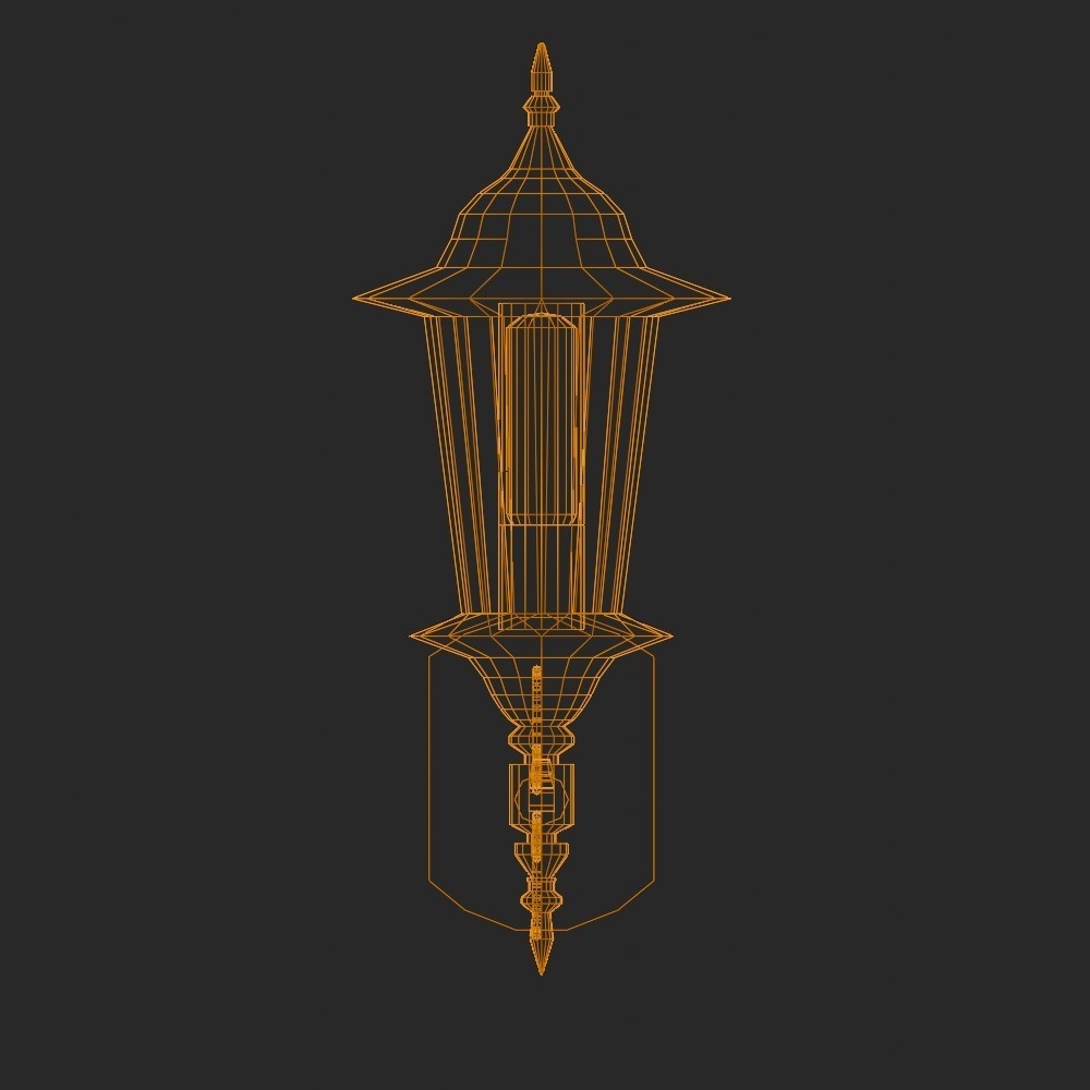 【3D小道具】レトロ街灯(ローポリ)