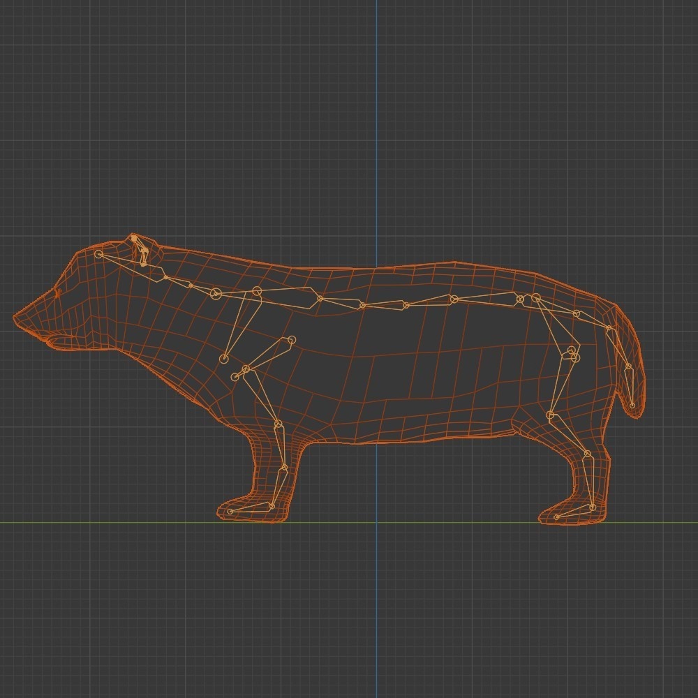 【3D動物】ヤブイヌ(ローポリ)