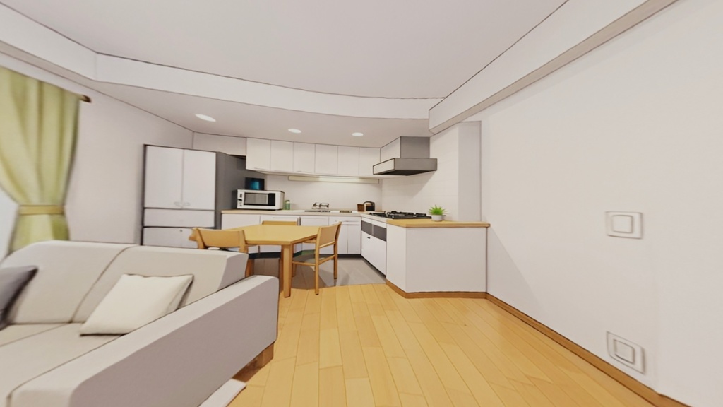 【セット不要!パノラマ】マンション部屋 HDRI