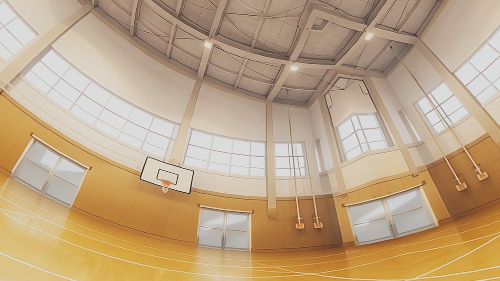 【セット不要!パノラマ】学校の体育館 HDRI、SKYBOXなど