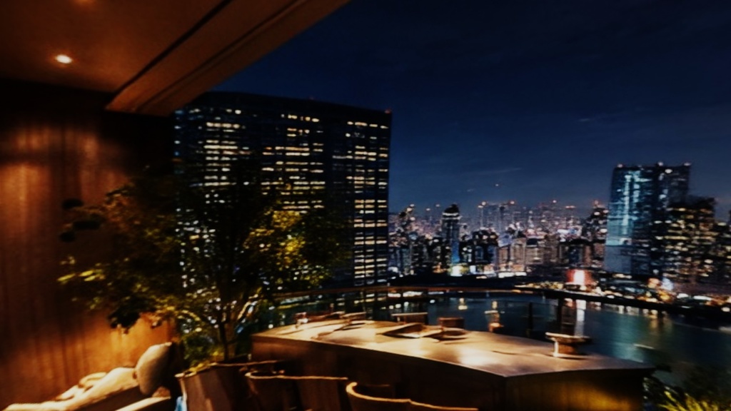 【セット&ロケ不要!パノラマ】東京ナイトラウンジ HDRI、SKYBOX 他用