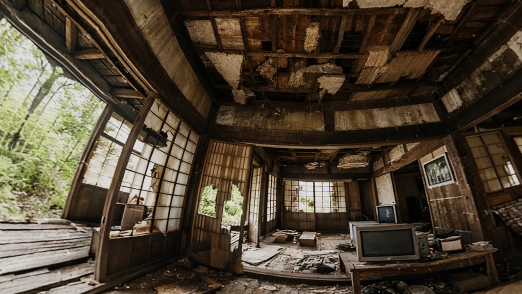 【HDRI、SKYBOX、天球 他】古民家廃墟