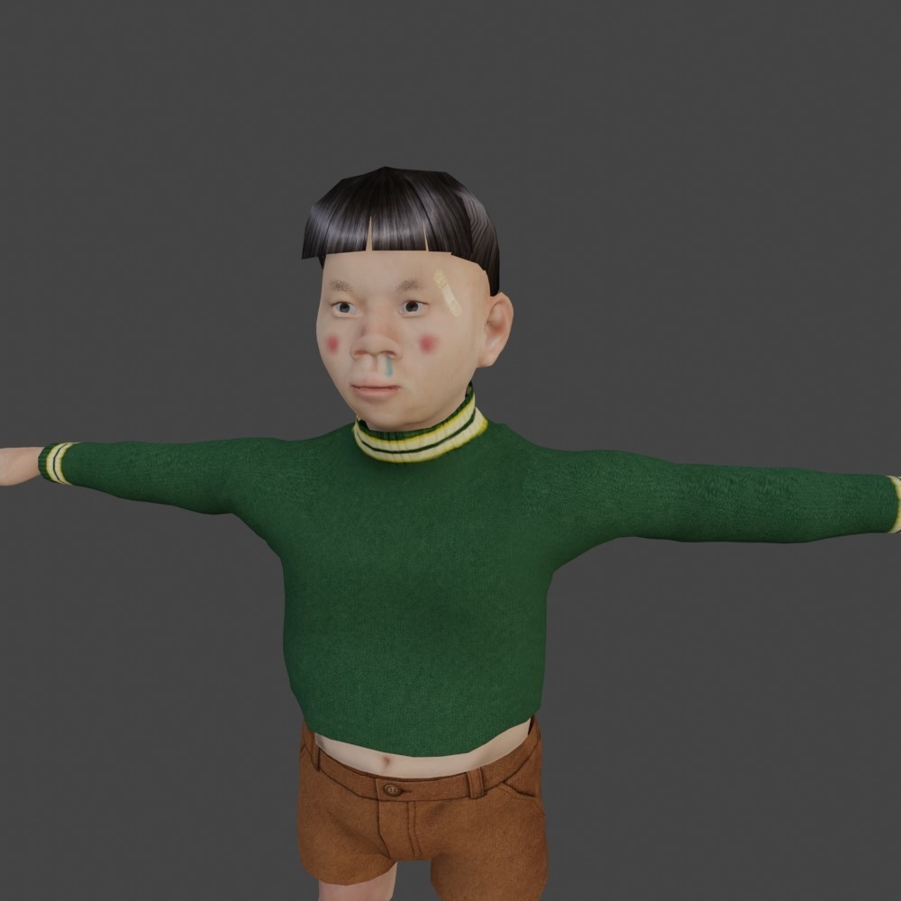 【3Dキャラクター】昭和キッズ　しーぼう