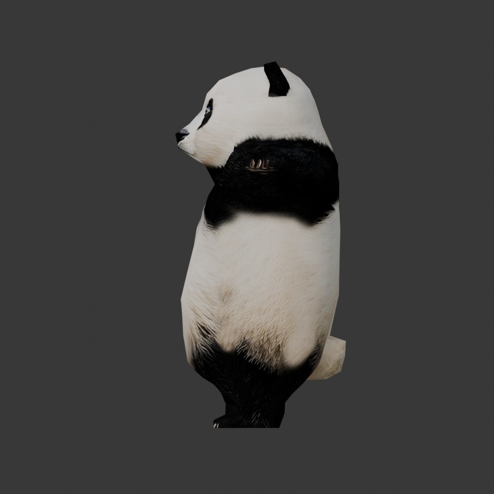 【3D動物】パンダ(ローポリ)