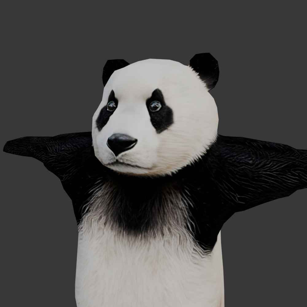 【3D動物】パンダ(ローポリ)