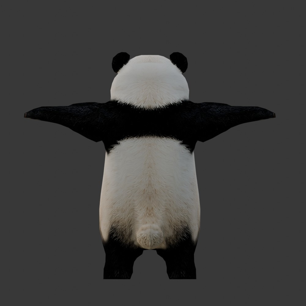 【3D動物】パンダ(ローポリ)