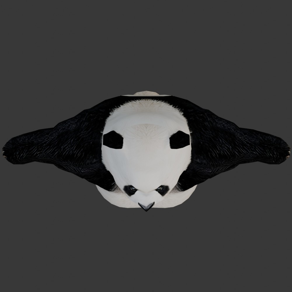 【3D動物】パンダ(ローポリ)
