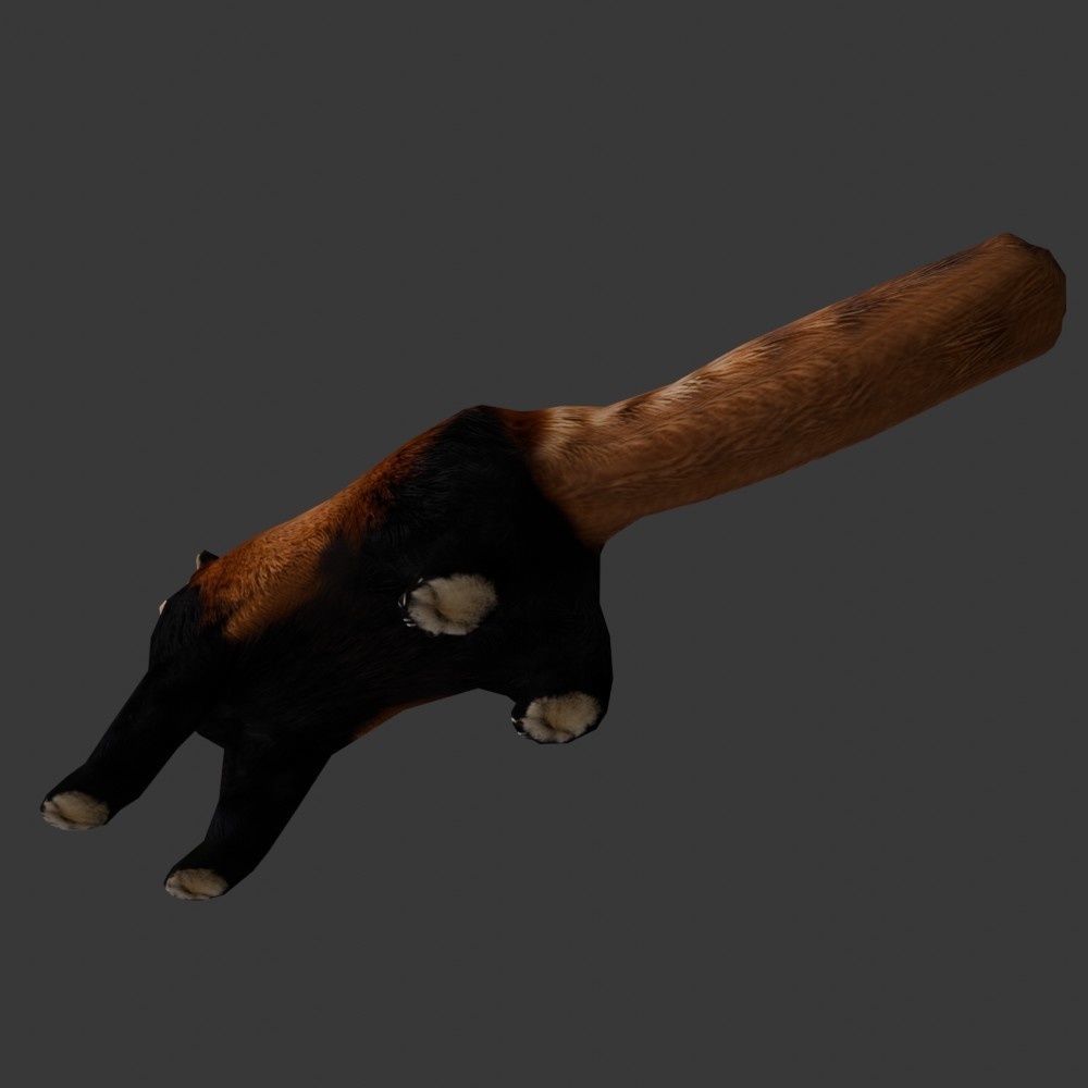 【3D動物】レッサーパンダ(ローポリ)
