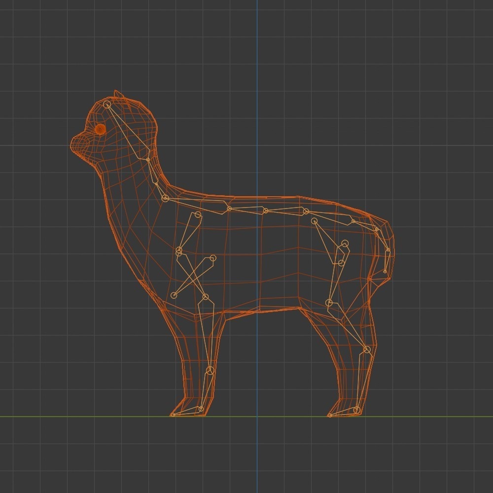 【3D動物】アルパカのゆきちゃん(ローポリ)