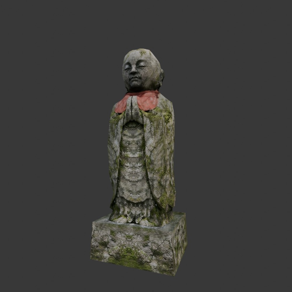 【3D小道具】地蔵(ローポリ)