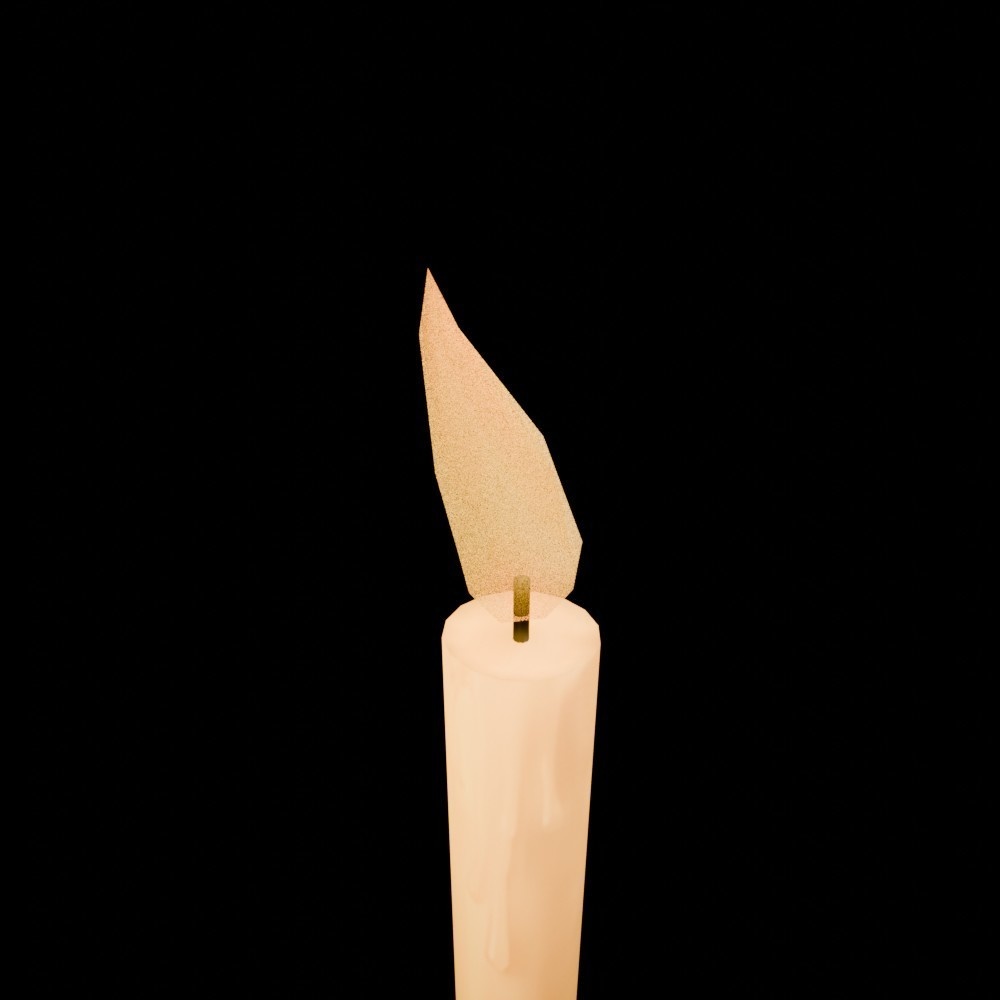 【3D小道具】アンティークろうそく立て(ローポリ)