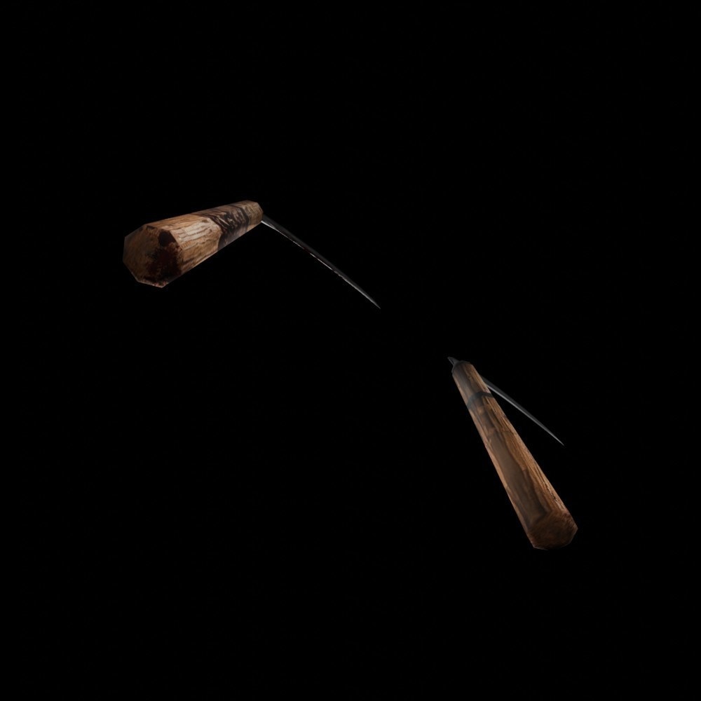 【3D小道具】日本鎌セット(ローポリ)