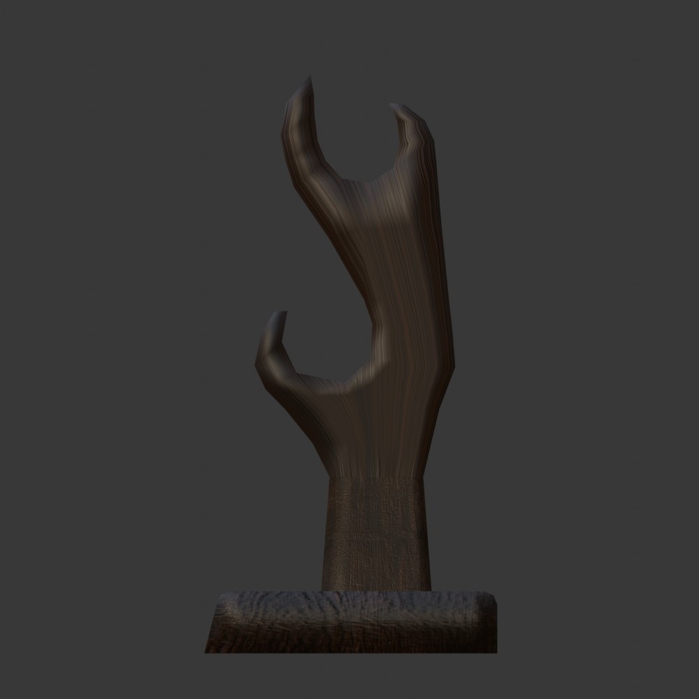 【3D小道具】刀掛け(ローポリ)