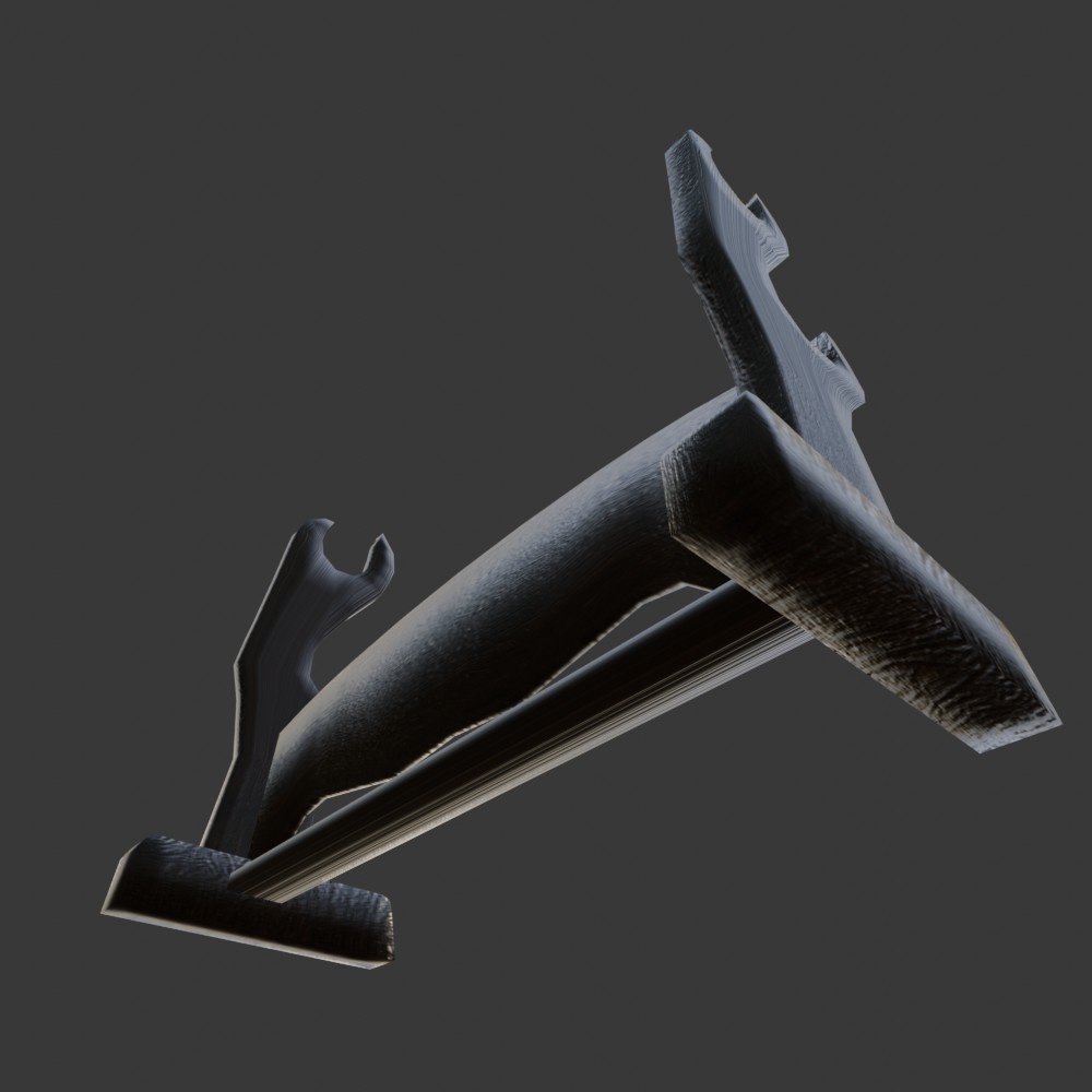 【3D小道具】刀掛け(ローポリ)