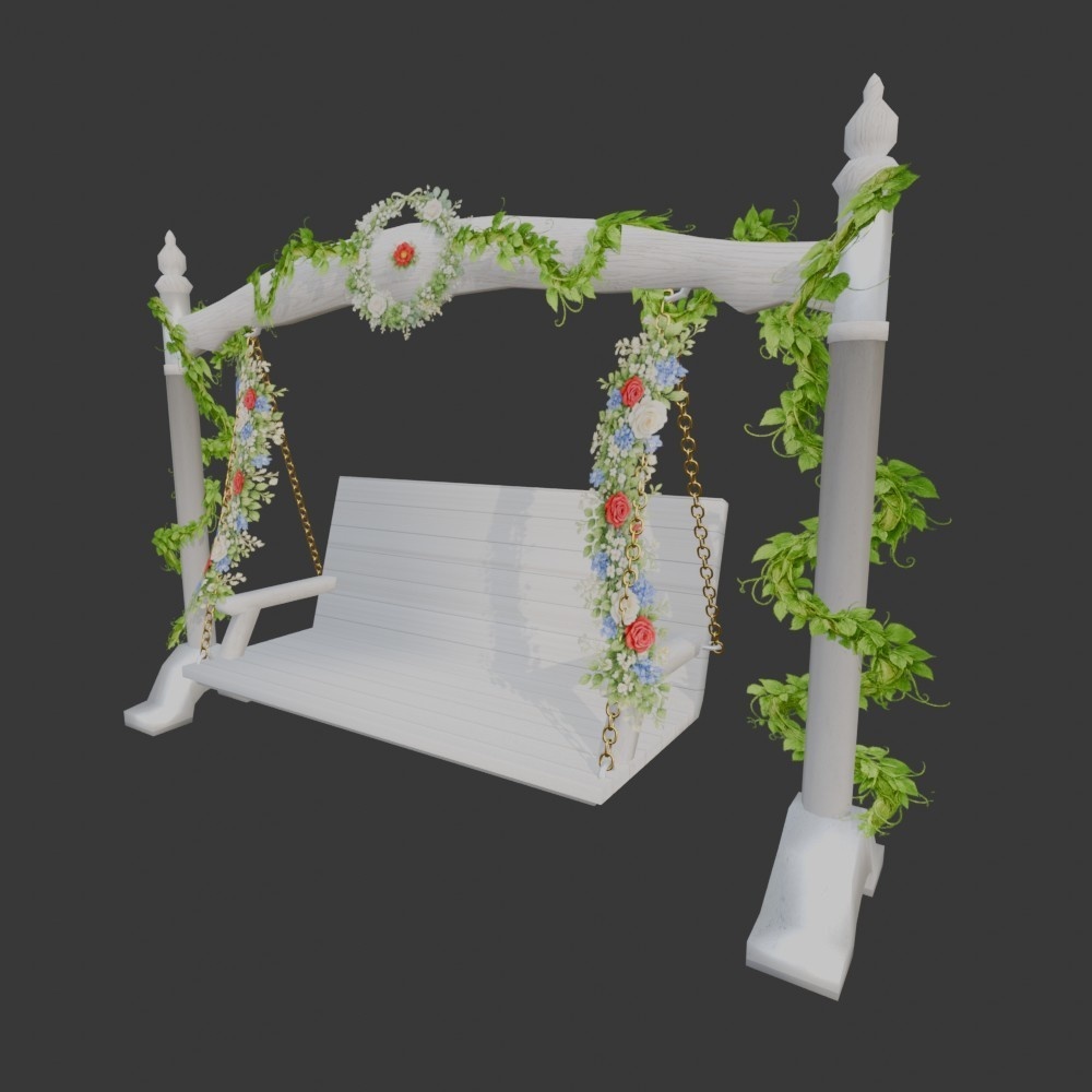 【3D小道具】メルヘンブランコ(ローポリ)