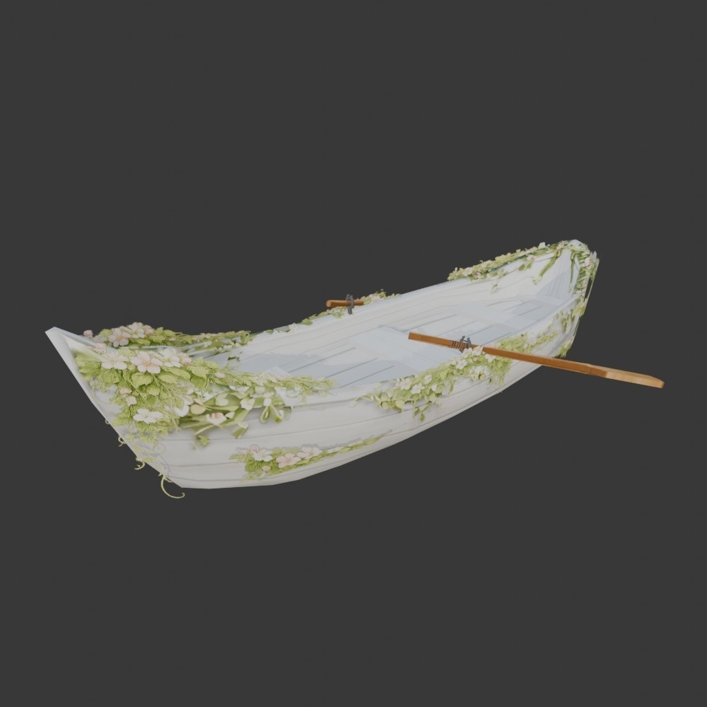 【3D小道具】メルヘンボート(ローポリ)